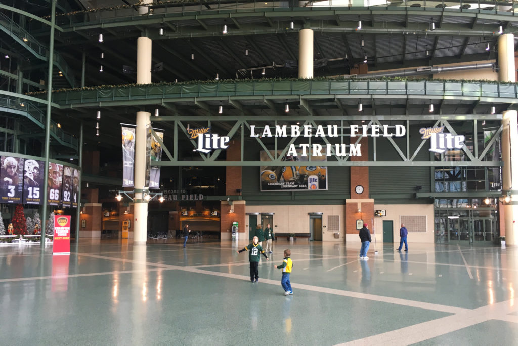 Lambeau Field atrium.