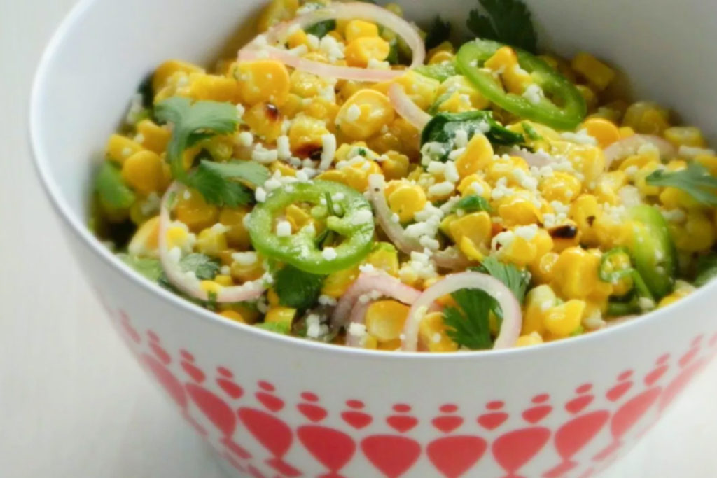 Grilled corn salad by the Five Senses Palate.