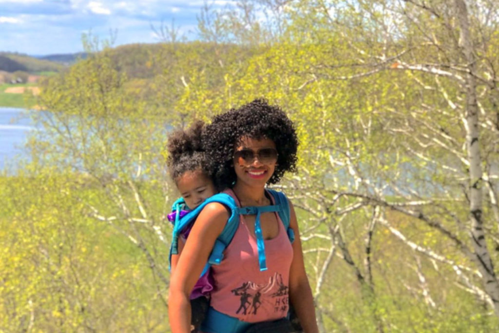 Dineo Dowd and her daughter hiking.