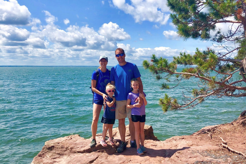 The Rohr family at Lake Superior.