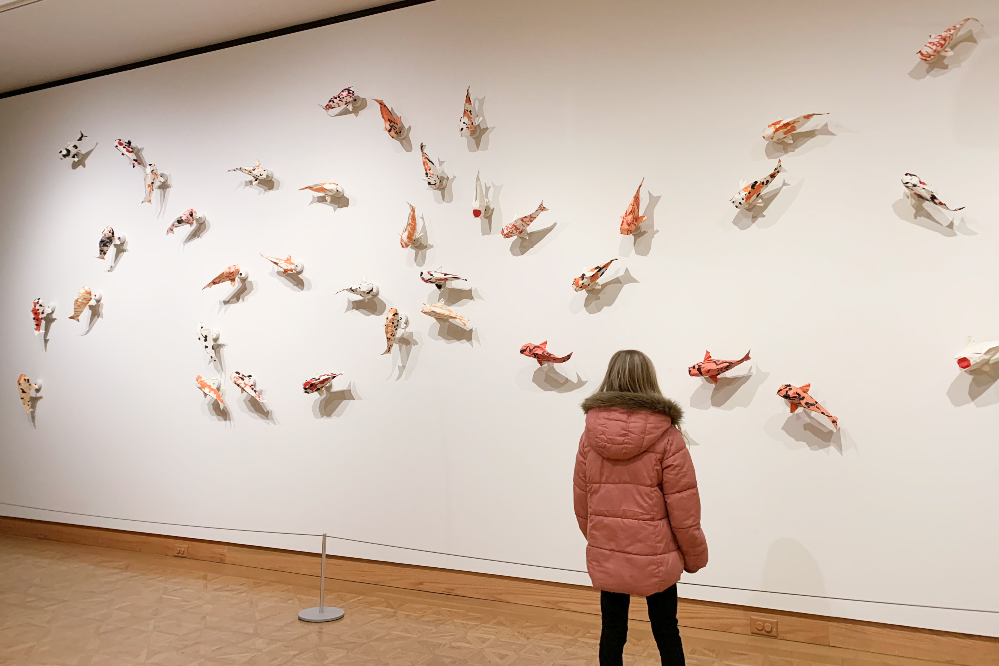 A girl at the Woodson Art Museum in Wausau.