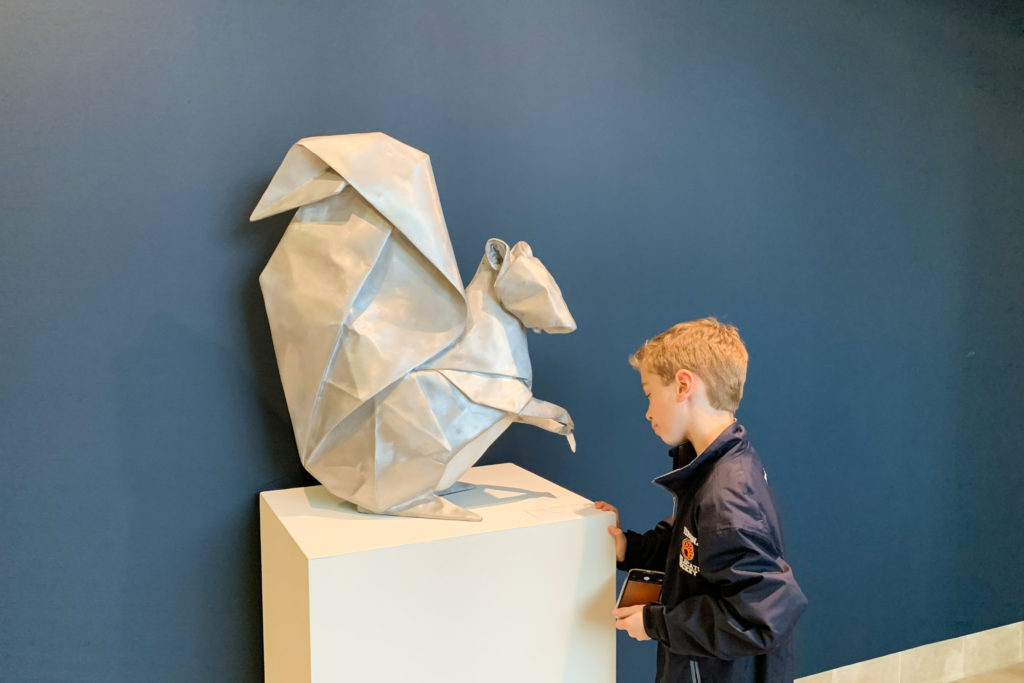 A boy at the Woodson Art Museum in Wausau, Wisconsin.