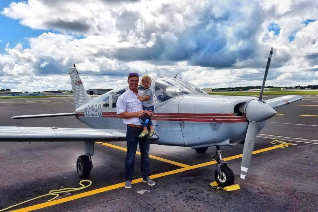 Alan Charles and his son at Wisconsin Aviation.