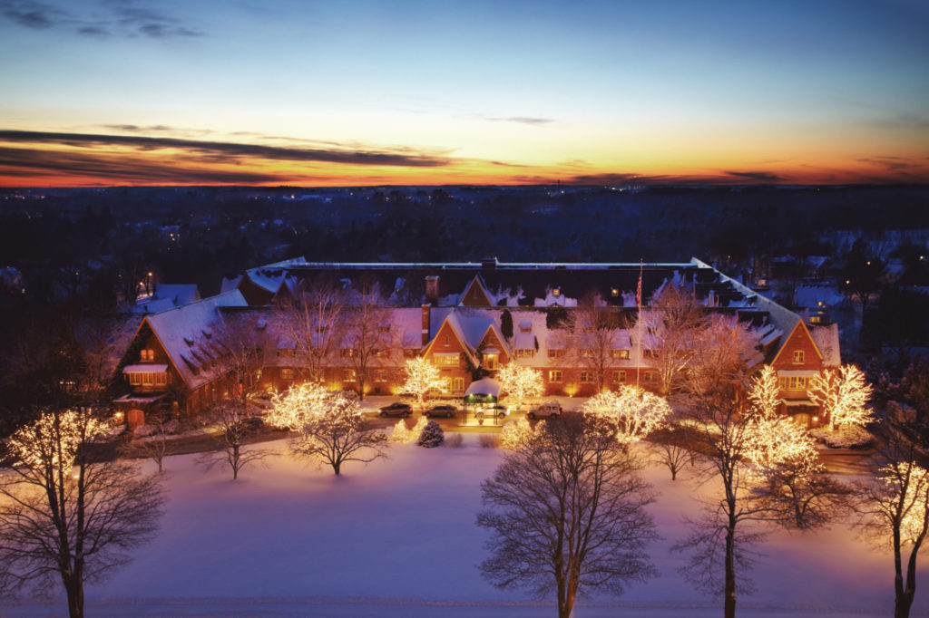 An aerial view of the American Club resort in Kohler, Wisconsin.