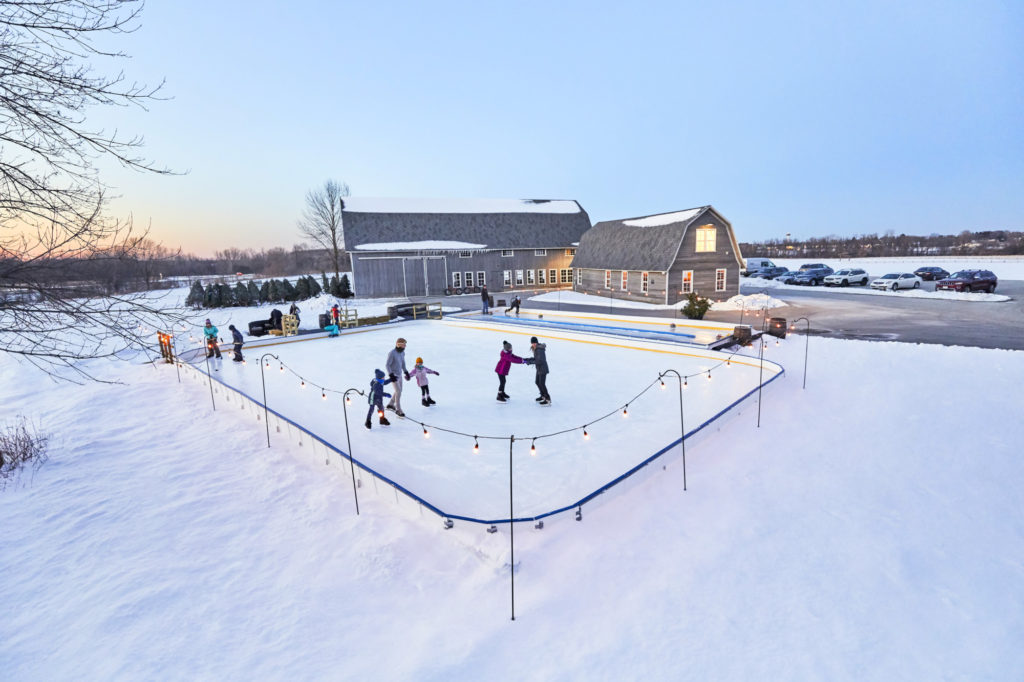 Ice skating at the Winter Wonderland in Kohler, Wisconsin.