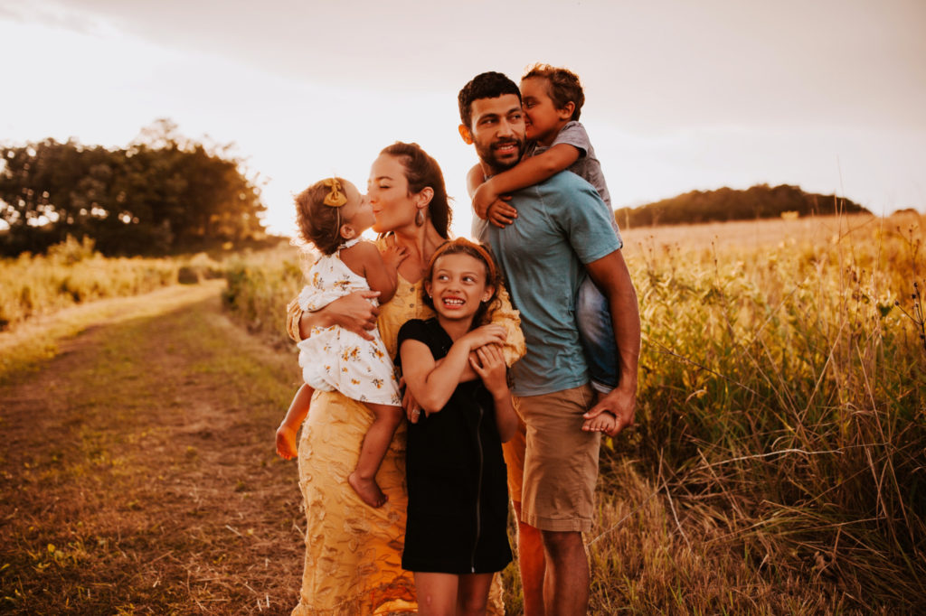 Photographer Melissa Winters with her husband and three children.