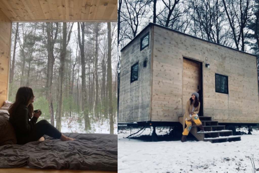 Erin O'Brien at the Off-Grid Inn in Fall Creek, Wisconsin.