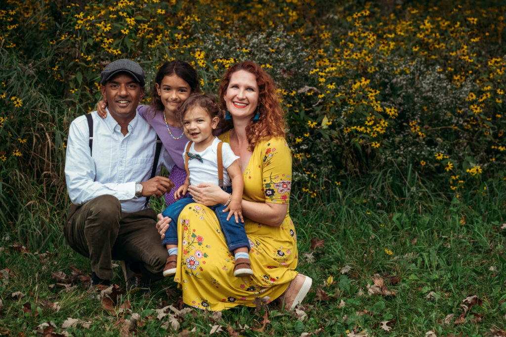 Kira Rama and her family in Madison, Wisconsin.