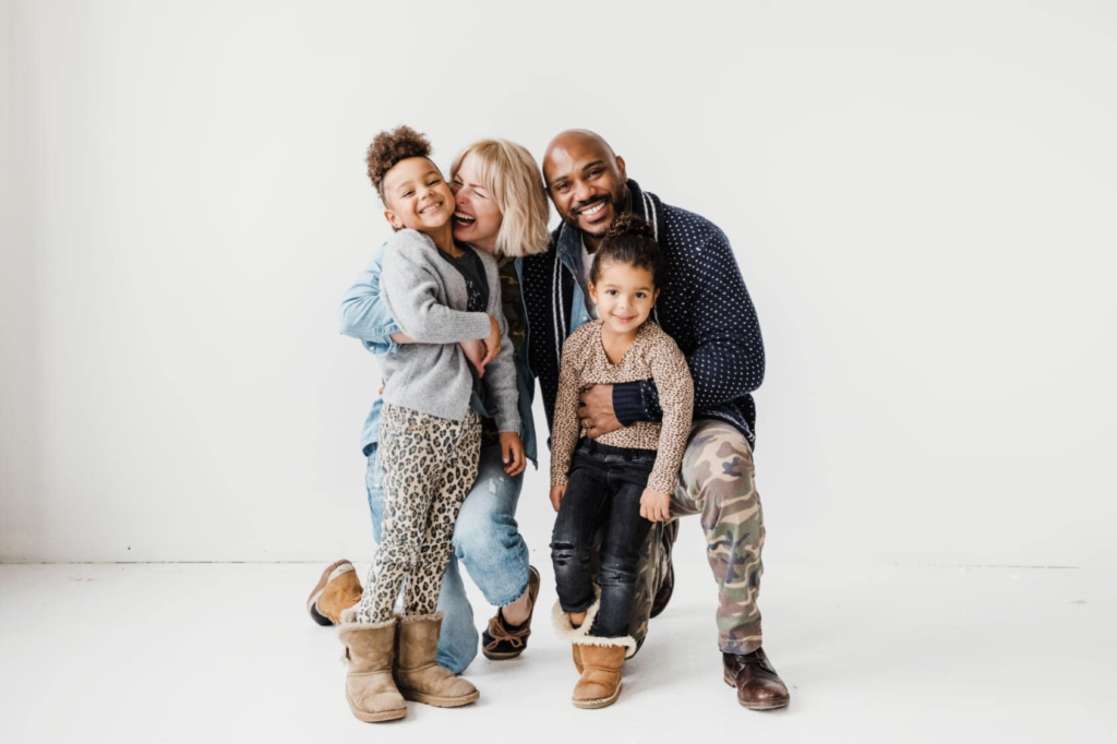 Amber and Fred Parham with their two daughters.